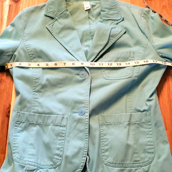 Old Navy Turquoise 3/4 Sleeve Blazer Jacket - Size M - Picture 5 of 7